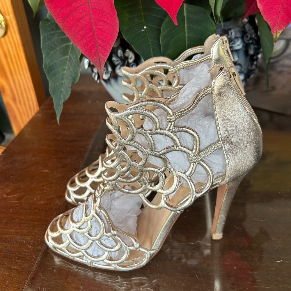Oscar de la Renta Gold Boots EU 39.5